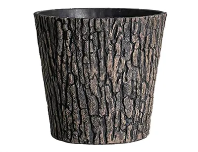 Productafbeelding van Nohel Garden Bloempot WOODEFF RUSTIC, walnootdecor, hout, d30x38cm