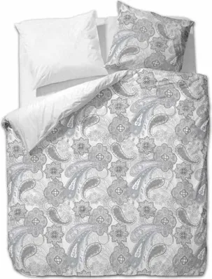 Produktbild von etérea Premium Satin Bettwäsche Florina Silber 135x200 cm + 80x80 cm