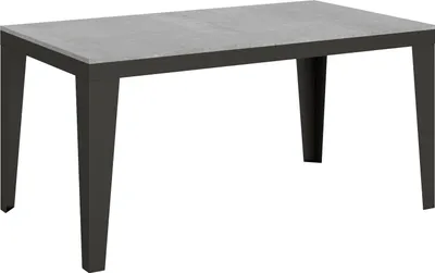 Produktbild von Ausziehbarer Tisch 90 x 160/264 cm, Gestell Flame Evolution Cement Anthrazit