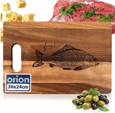 Immagine prodotto di Tagliere in legno 36x24cm pesce