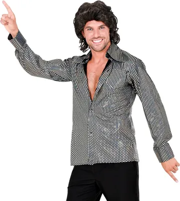 Productafbeelding van Widmann - Shirt in de stijl van de jaren '70: Disco, hippie, disco-gekte, jaren '70, jaren '80, themafeest, carnaval