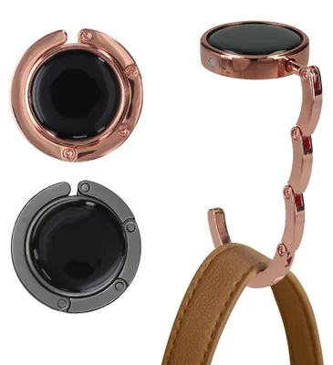 Produktbild von kwmobile Taschenhalter für Tisch - 2x Handtaschenhalter für Tisch - Taschenhaken faltbar - Taschen Aufhänger - Taschen Halter Haken - Tischhaken Set