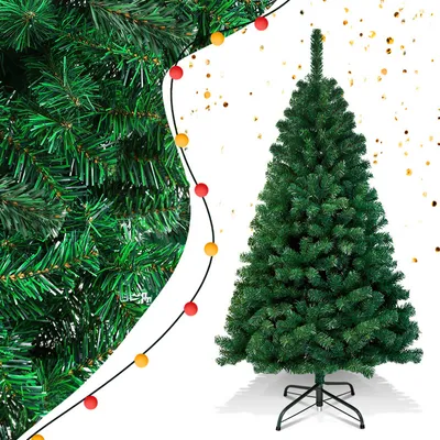 Image de Jopassy 180cm Arbre de Noël artificiel, Sapin avec support métallique, Arbre de Noël 770 pointes aiguilles PVC, Arbre artificiel Noël système de pliage vert