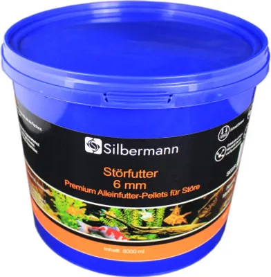 Produktbild von Silbermann Störfutter 4 bis 6 mm - sinkendes Hauptfutter für Störe (5000 ml), SIG 206