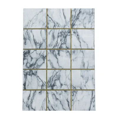 Produktbild von Naxos Fliese teppich kurzflor rechteckig 140x200cm gold