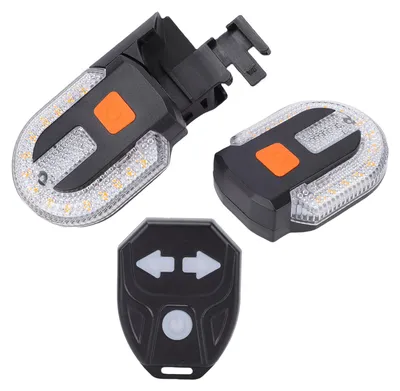 Produktbild von Fahrradblinker USB Wiederaufladbar IPX4 Wasserdicht LED Fahrrad Split Back Blinker mit drahtloser Fernbedienung für Radfahren Gang
