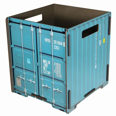 Produktbild von Werkhaus Papierkorb CO103 Container quadratisch 280 x 250 x 260 mm Türkis