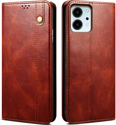 Image de Etui pour Honor 80 SE, étui en cuir avec fonction stand rouge