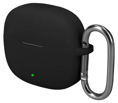 Produktbild von kwmobile Schutzhülle für OnePlus Nord Buds 4 Pro Hülle - TPU Silikon Case für Kopfhörer Ladecase - stoßfestes Cover mit Karabiner - Schwarz