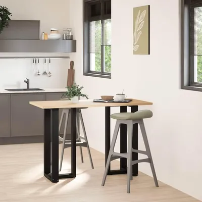 Obrázok produktu pre vidaXL Nohy barového stola v tvare T 2 ks čierne 50x35x(90-91) cm oceľ