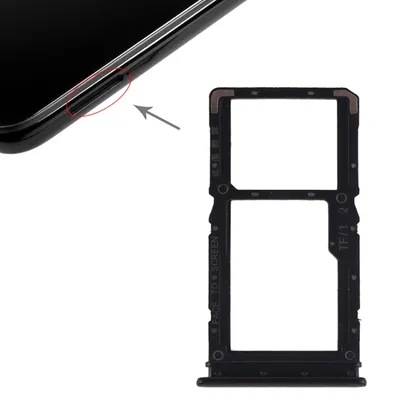 Image de Sim pour Xiaomi Redmi Note 7 / Pro - Support de carte noir - Pièce de rechange - Neuf