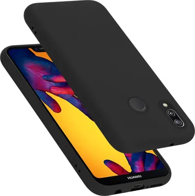 Produktbild von Cadorabo Schutzhülle für Huawei P20 LITE 2018 / NOVA 3E Hülle in Schwarz Handyhülle Case Cover TPU Etui