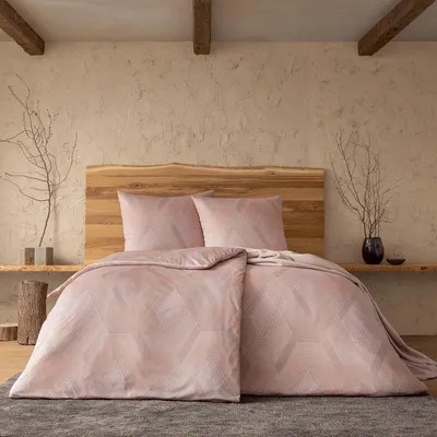 Produktbild von Estella Mako Interlock Jersey Bettwäsche Quinn altrosa 155x220 cm + 80x80 cm
