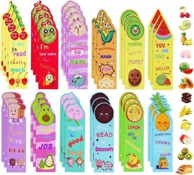 Obrázek produktu pro Záložky – Barevné záložky pro děti – 12 vzorů