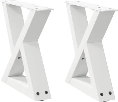 Zdjęcie produktu dla vidaXL Nogi do stolika kawowego 2 szt. Biały 40x(30-31,3) cm Stalowy