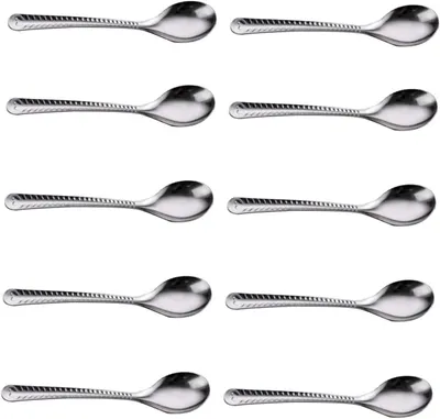 Produktbild von 20 lange, robuste und sichere Suppenlöffel aus Edelstahl zum Servieren von Reis/Suppe zu Hause oder im Restaurant