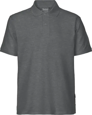 Image de Neutral O20080 | Polo classique homme / 100% coton équitable - Couleur : Dark Heather - Taille : L