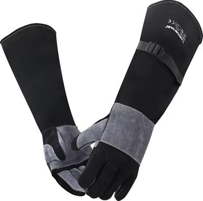 Produktbild von Schweißhandschuhe, hitzebeständig, extra langer Ärmel, 24 Zoll, 2mm