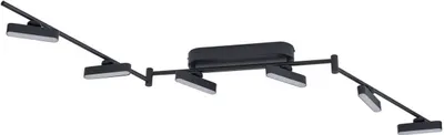 Produktbild von Lindby LED-Strahler Eldrin, schwarz, 6-flg., Lichtleiste