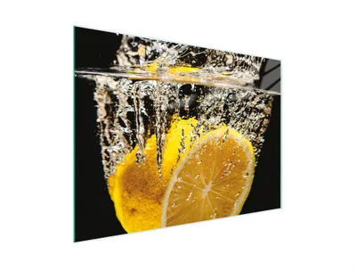 Immagine prodotto di Tagliere Piastra copriforno Tagliere multiglass 30x22 cm Limone Nero