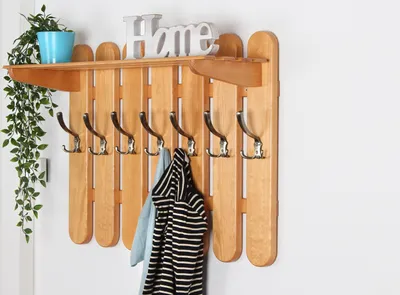 Produktbild von Garderobe Kiefer massiv Vollholz Erlefarben Junco 354 – Abmessungen: 60 x 80 x 28 cm H x B x T)