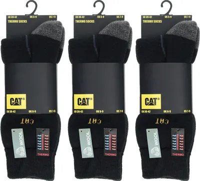 Immagine prodotto di Caterpillar 3 paia di calze termiche da lavoro - Lana - Nero 39-42