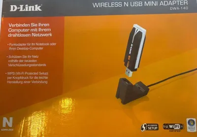 Produktbild von D-Link RangeBooster DWA-140 Wi-Fi Adapter - IEEE 802.11n - USB - 300 Mbit/s - 2,46 GHz ISM