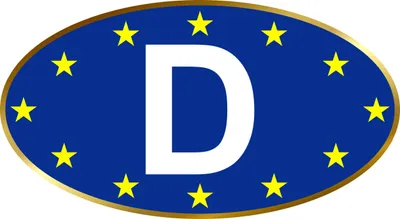 Produktbild von Aufkleber Europa-D Dimension 40 x 75 mm Deutschland Fanartikel
