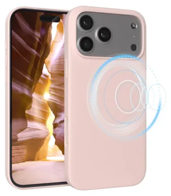 Produktbild von EAZY CASE Silikon MagSafe Handyhülle kompatibel mit Apple iPhone 17 Pro Max Hülle mit Kameraschutz, Silikonhülle, Schutzhülle Rosa