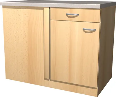 Produktbild von Eckunterschrank Küche - 110 cm breit - Buche – Namu