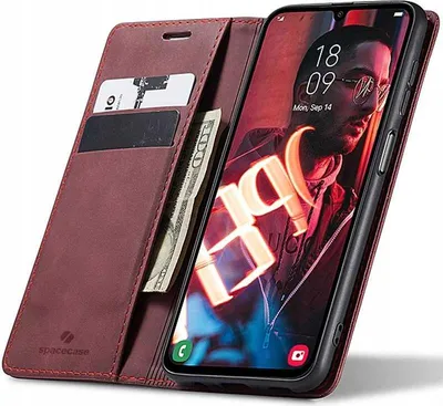 Obrázok produktu pre SPACECASE Peňaženkové flipové puzdro pre Galaxy A55 5G Red