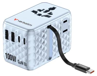 Image de Verbatim Adaptateur Voyage 100W Bleu