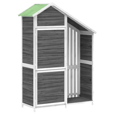 Immagine prodotto di vidaXL Casetta per attrezzi Grigio 120x53,5x170 cm Legno massiccio di pino