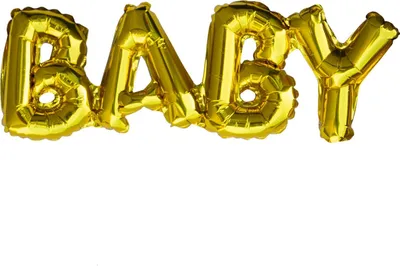 Produktbild von Oblique Unique Folien Luftballon Baby Schriftzug Folienballon für Baby Shower Party Geburt Mädchen Junge - gold