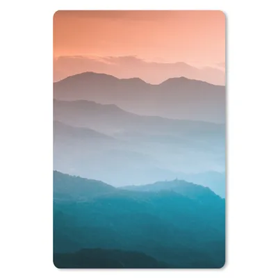 Produktbild von MuchoWow® Mauspad Mousepad Berge - Sonne - Orange - Natur 18x27 cm - Mousepads - Maus Mat - Pad - Mausunterlage