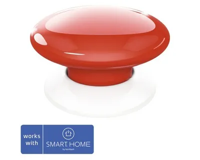 Obrázek produktu pro Fibaro The Button, Bezdrátový, Budík, Červená, 50 m, 868.4/869.8 MHz, 1 kusů