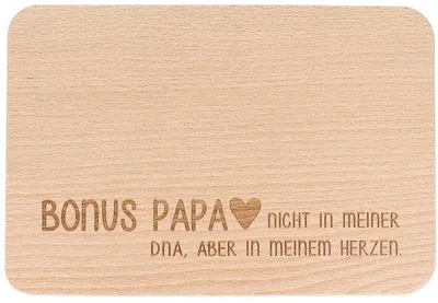 Produktbild von Geschenk für Vateritag, Holz Frühstücksbrett mit Gravur