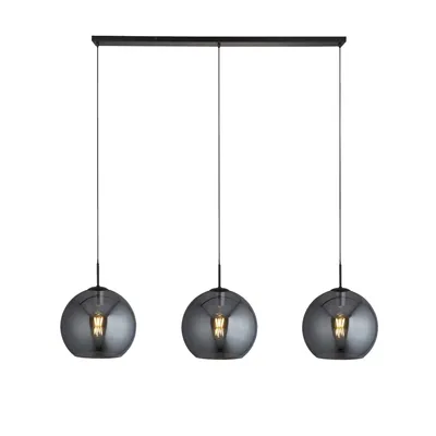 Immagine prodotto di Amsterdam lampada a sospensione in vetro a 3 luci colore fumo nero