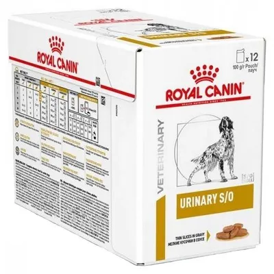 Produktbild von Royal Canin Veterinary Urinary S/O 12x100g Nassfutter für Hunde in Soße gegen Struvitsteine