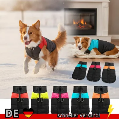 Produktbild von Wasserdichte Warme Hundekleidung Haustiermantel Winterweste Gepolsterte