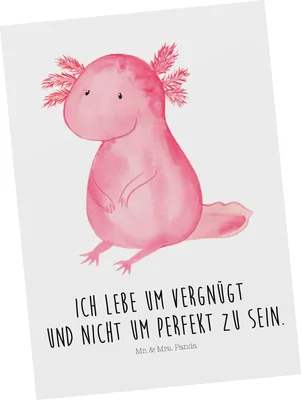 Produktbild von Mr. & Mrs. Panda Postkarte Axolotl Niedlich - Weiß - Geschenk, Weisheit, Postkarten, Fröhlich, Lebensweisheit, Fotokarte, Grußkarte, Ansichtskarte, Freundin, Liebe