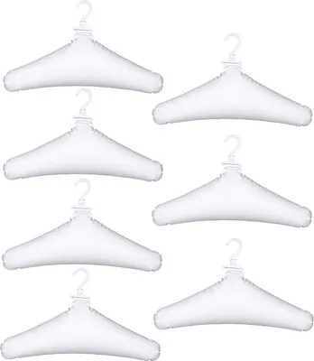 Immagine prodotto di Supporti per abiti pieghevoli - Antiscivolo - Confezione da 7 pezzi - Ganci per pantaloni - Salvaspazio - Ganci per abiti da viaggio - Grigio