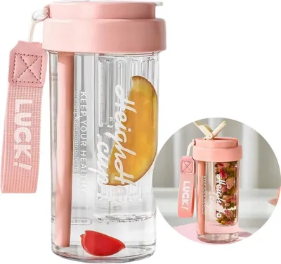 Produktbild von Livefy eine Tasse mit Strohhalm Simple 600ml, rosa