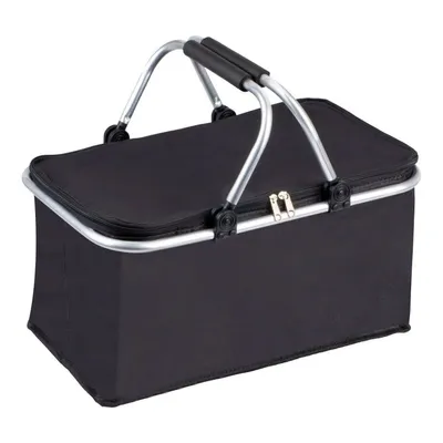 Produktbild von Faltbarer Picknickkorb Thermokorb Thermotasche Einkaufstasche mit thermischen Eigenschaften Isoliertasche 25L (schwarz)