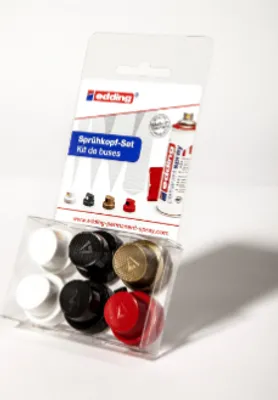 Produktbild von edding 5200 Permanent Spray Sprühkopf-Set – Set mit 6 Sprühköpfen