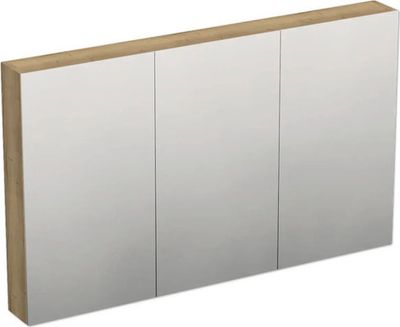 Jungborn Spiegelschrank TRENTA 120 x 14,4 x 72 cm Helifax eiche 3-türig IP 44