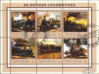Produktbild von Briefmarken Guinea-Bissau 2001 Mi 1725-1730 Kleinbogen gestempelt Transport- und Verkehrsmittel