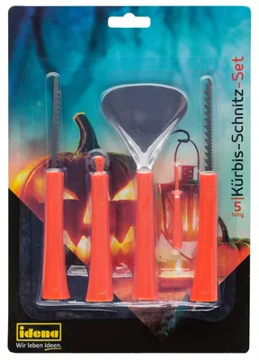 Pompoensnijset für Kinder – Halloween-Kürbis-Schnitzwerkzeug