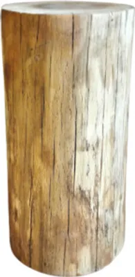 Produktbild von Hilwood - Baumstamm Buche rustikal Beistelltisch Blumenständer Deko, Nachttisch, Natur, 50 cm hoch, Ø 25-30 cm