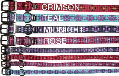 Produktbild von Hundehalsband Diamonte Choice aus Nylon 1,6 cm breit Halsband für Hunde  Halsband Hund in Teal & 13